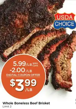 Kroger Whole Boneless Beef Brisket offer