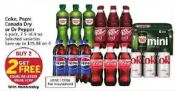 Vons Coke, Pepsi, Canada Dry or Dr Pepper offer