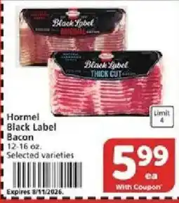 Vons Hormel black label bacon offer