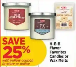 H-E-B H-E-B Flavor Favorites Candles or Wax Melts offer