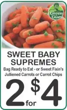 Foodland Green Giant sweet baby supremes offer