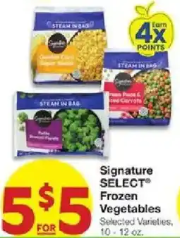 United Supermarkets Signature Select Frozen Vegetables offer