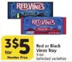 Vons Red or Black Vines Tray offer