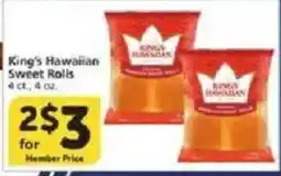 Vons King's Hawaiian Sweet Rolls offer