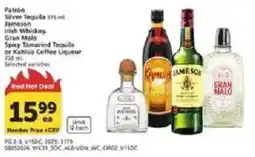 Vons Patron Silver Tequila, Jameson Irish Whiskey, Gran Malo Spicy Tamarind Tequila or Kahlua Coffee Liqueur offer