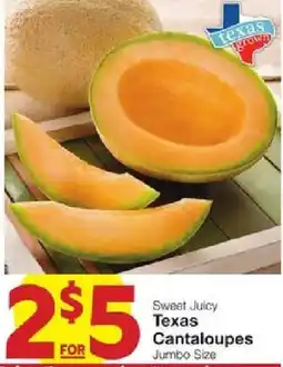 United Supermarkets Sweet Juicy Texas Cantaloupes offer