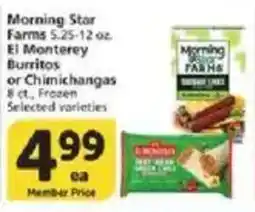 Vons Morning Star Farms Burritos or Chimichangas offer