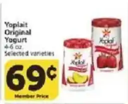 Vons Yoplait Original Yogurt offer