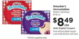 Kroger Smucker's Uncrustables offer