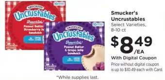 Kroger Smucker's Uncrustables offer