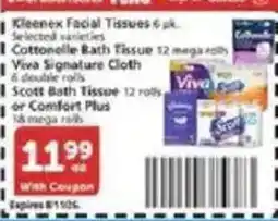 Vons Kleenex Facial Tissues 6 pk offer