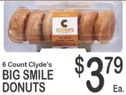 Foodland Clyde's big smile donuts offer