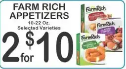 Foodland Farm Rich appetizers offer