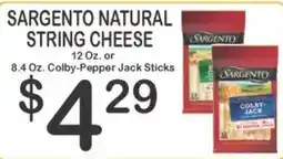 Foodland Sargento natural string cheese offer