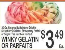 Foodland Winky gelatin or parfaits offer