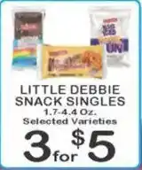 Foodland Little Debbie Snack Singles offer