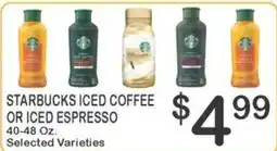 Foodland Starbucks iced coffee or iced espresso offer