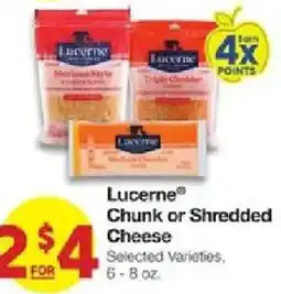 United Supermarkets Lucerne Chunk or Shredded Cheese offer