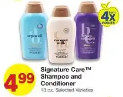 United Supermarkets Signature Care Shampoo and Conditioner offer