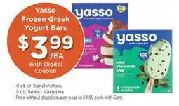 Kroger Yasso Frozen Greek Yogurt Bars offer