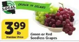 Vons Green or Red Seedless Grapes offer