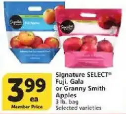 Vons Signature SELECT Fuji, Gala or Granny Smith Apples offer