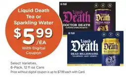 Mariano's Liquid Death Tea or Sparkling Water offer