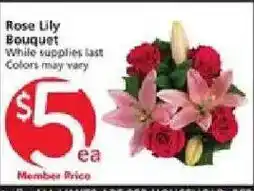 Vons Rose Lily Bouquet offer
