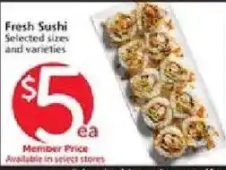 Vons Fresh Sushi offer