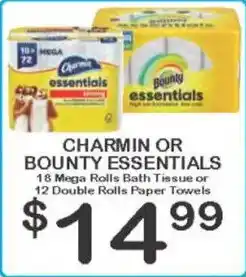 Foodland Charmin or Bounty Essentials offer