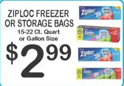 Foodland Ziploc freezer or storage bags offer
