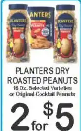 Foodland Planters dry roasted peanuts offer
