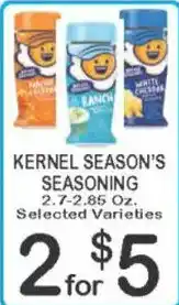 Foodland Kernel season's seasoning offer