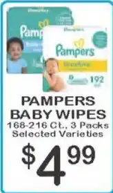 Foodland Pampers baby wipes offer