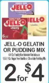 Foodland Jell-o gelatin or pudding mix offer