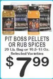 Foodland Pit Boss Pellets or Rub Spices offer