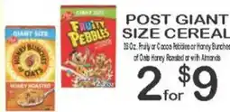Foodland Post giant size cereal offer