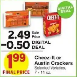 United Supermarkets Cheez-It or Austin Crackers offer