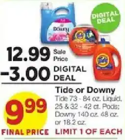 United Supermarkets Tide or Downy offer
