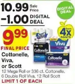 United Supermarkets Cottonelle, Viva, or Scott offer