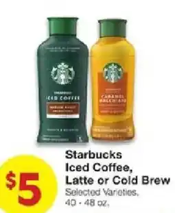 United Supermarkets Starbucks Iced Coffee, Latte or Cold Brew offer