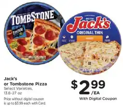 Mariano's Jack's or Tombstone Pizza offer