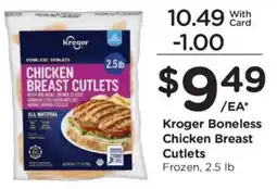Kroger Kroger boneless chicken breast cutlets offer