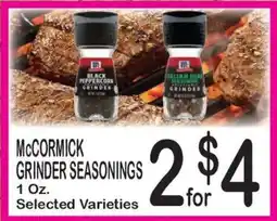 Foodland McCormick grinder seasonings offer