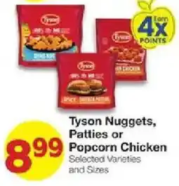 United Supermarkets Tyson Nuggets, Patties or Popcorn Chicken offer