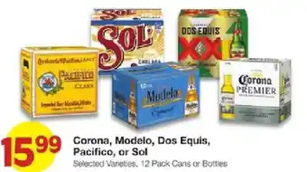 United Supermarkets Corona, Modelo, Dos Equis, Pacifico, or Sol offer