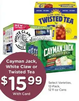 Kroger Cayman Jack, White Claw or Twisted Tea offer