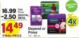 United Supermarkets Depend or Poise offer