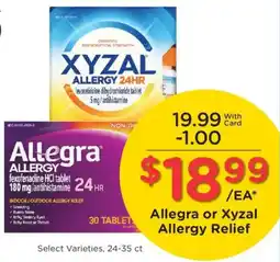Mariano's Allegra or Xyzal Allergy Relief offer