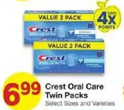 United Supermarkets Crest Oral Care Twin Packs offer